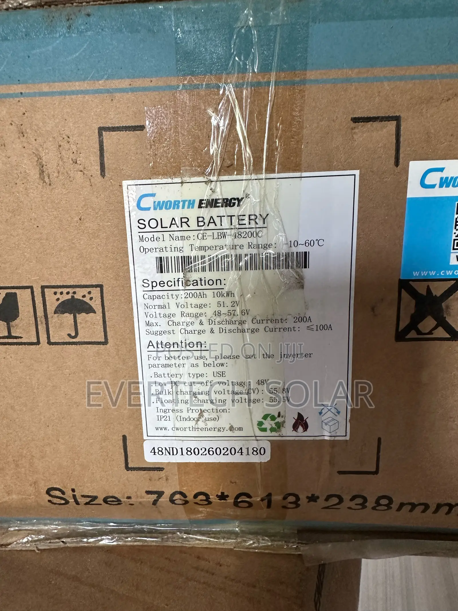 10kwhs Cworth Energy 48v 200a Lithium Ion Battery