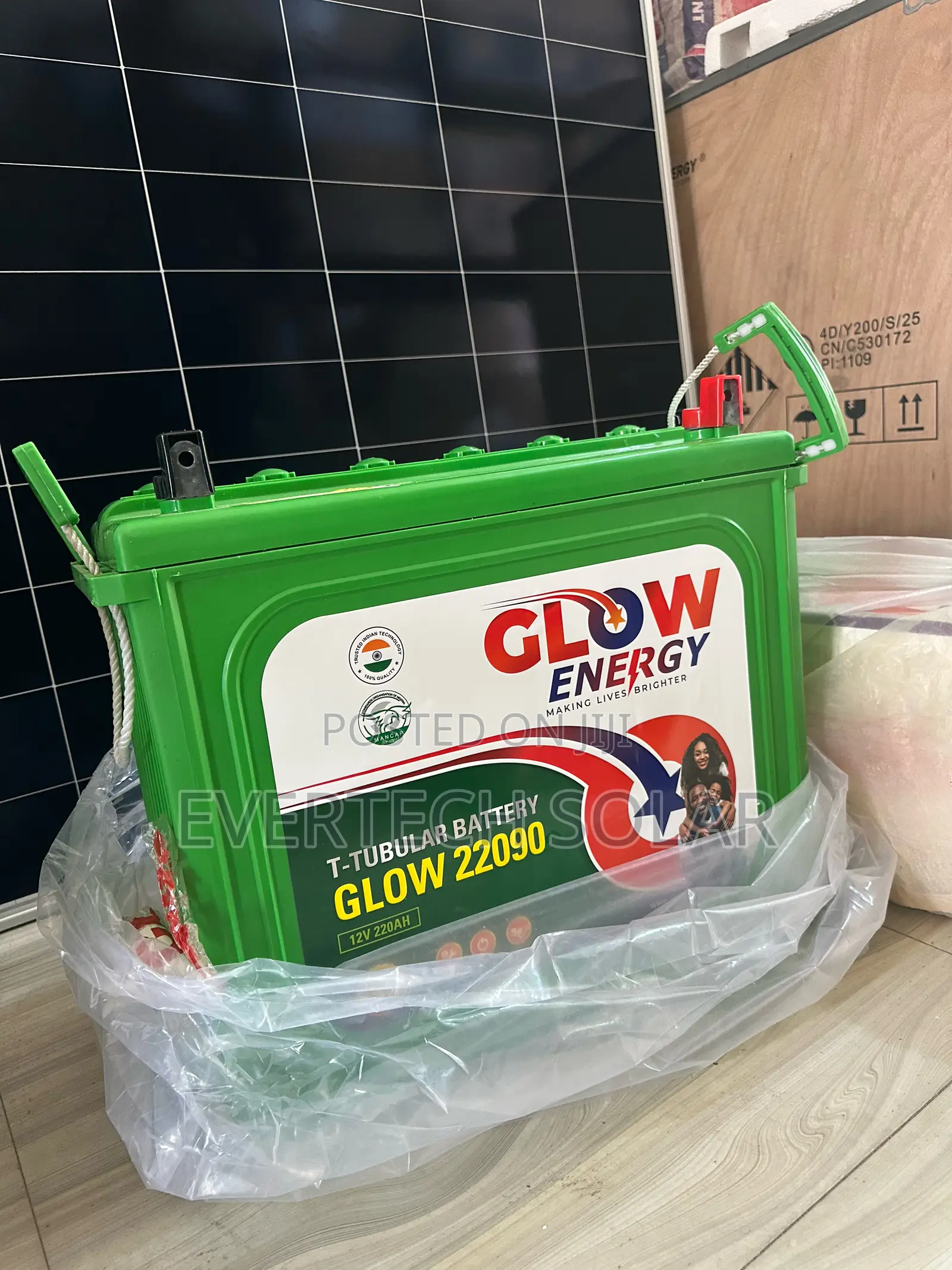 220amhs Glow Energy 12v Tall Tubular Battery