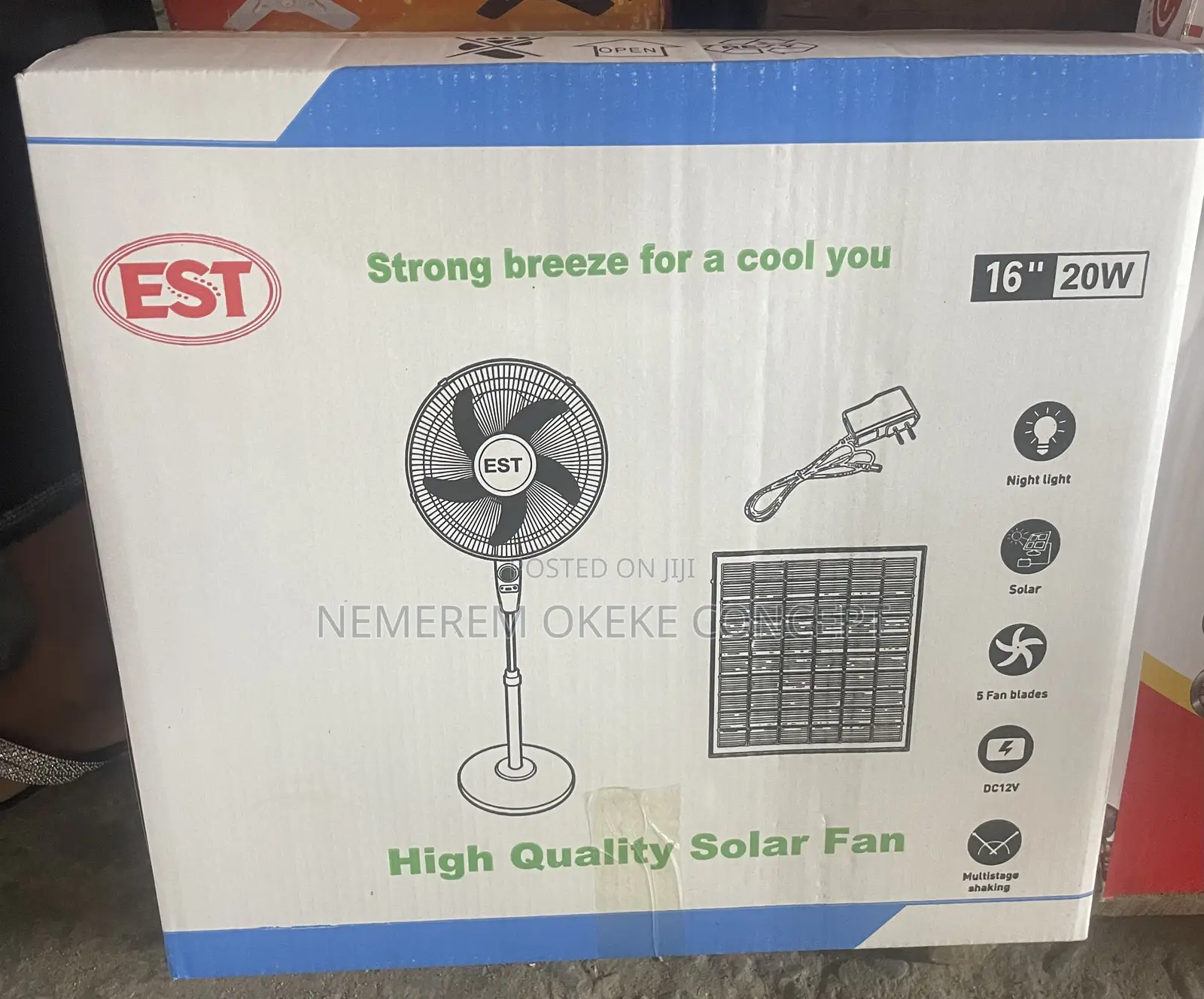 HST Solar Rechargeable Fan
