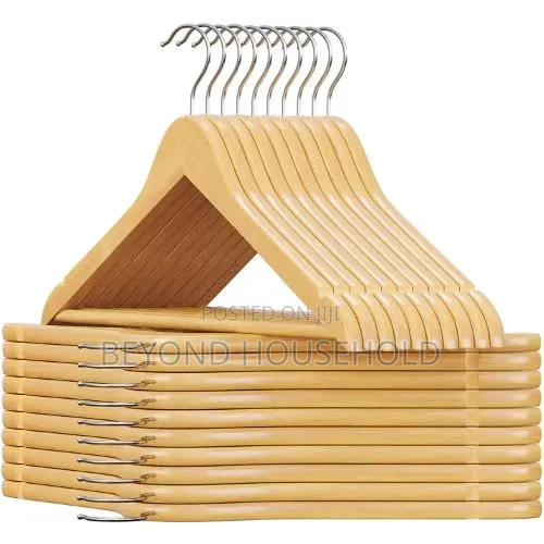 Wooden Clothes Hangers - Pack Of 10