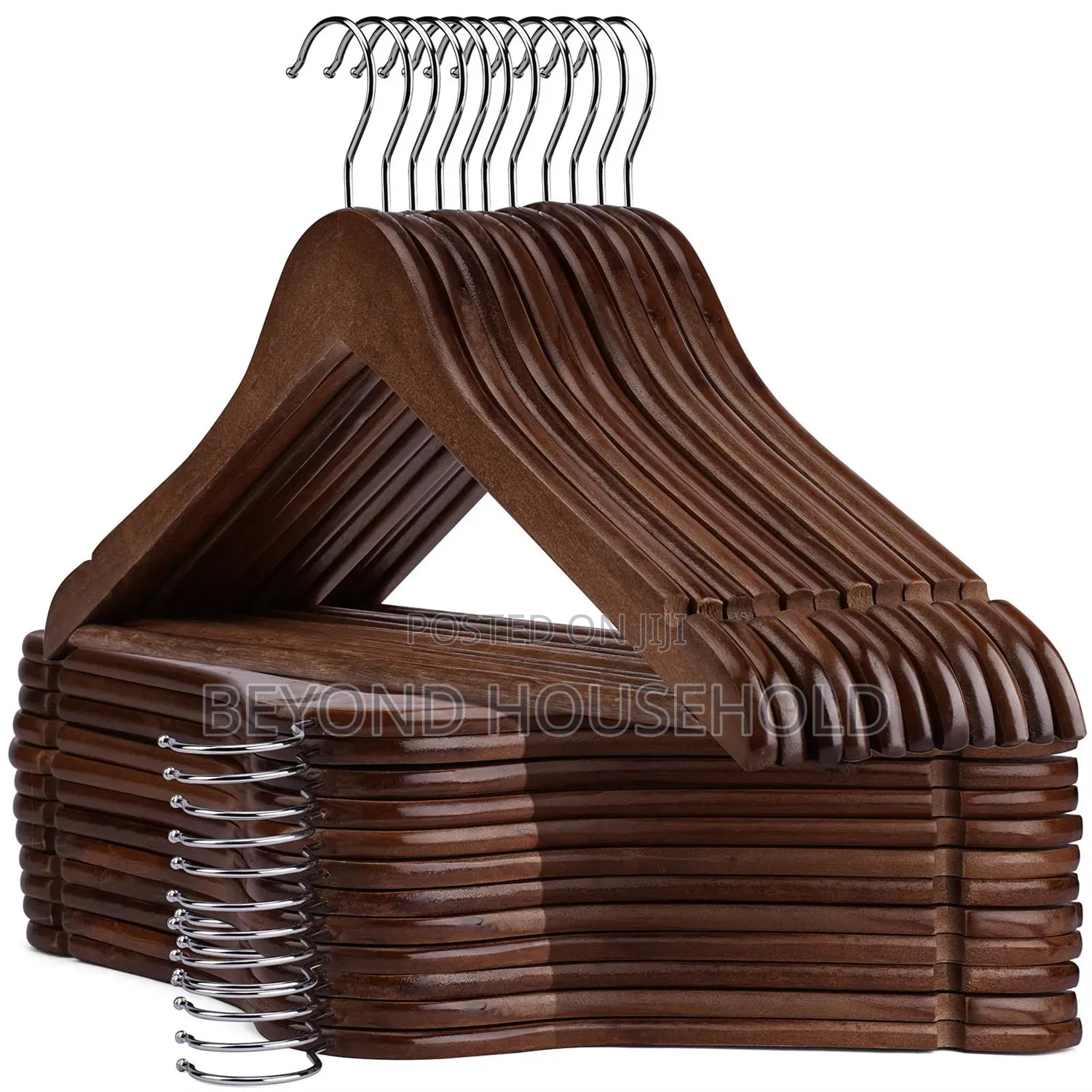 Dark Brown Wooden Clothes Hanger