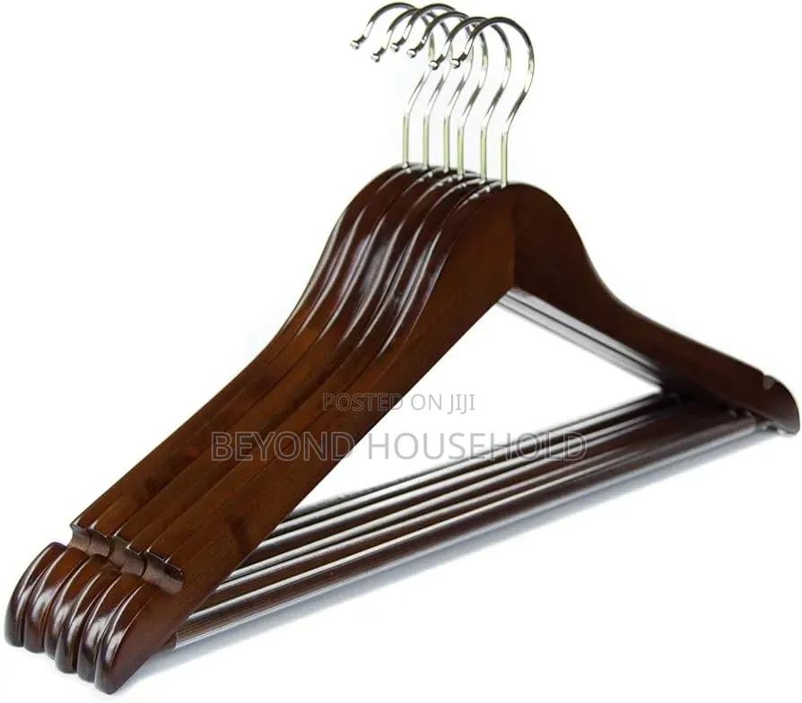 Dark Brown Wooden Clothes Hanger