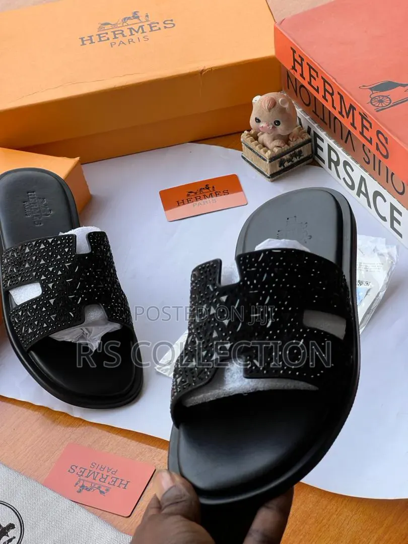Original Italian Hermes Men's Slippers