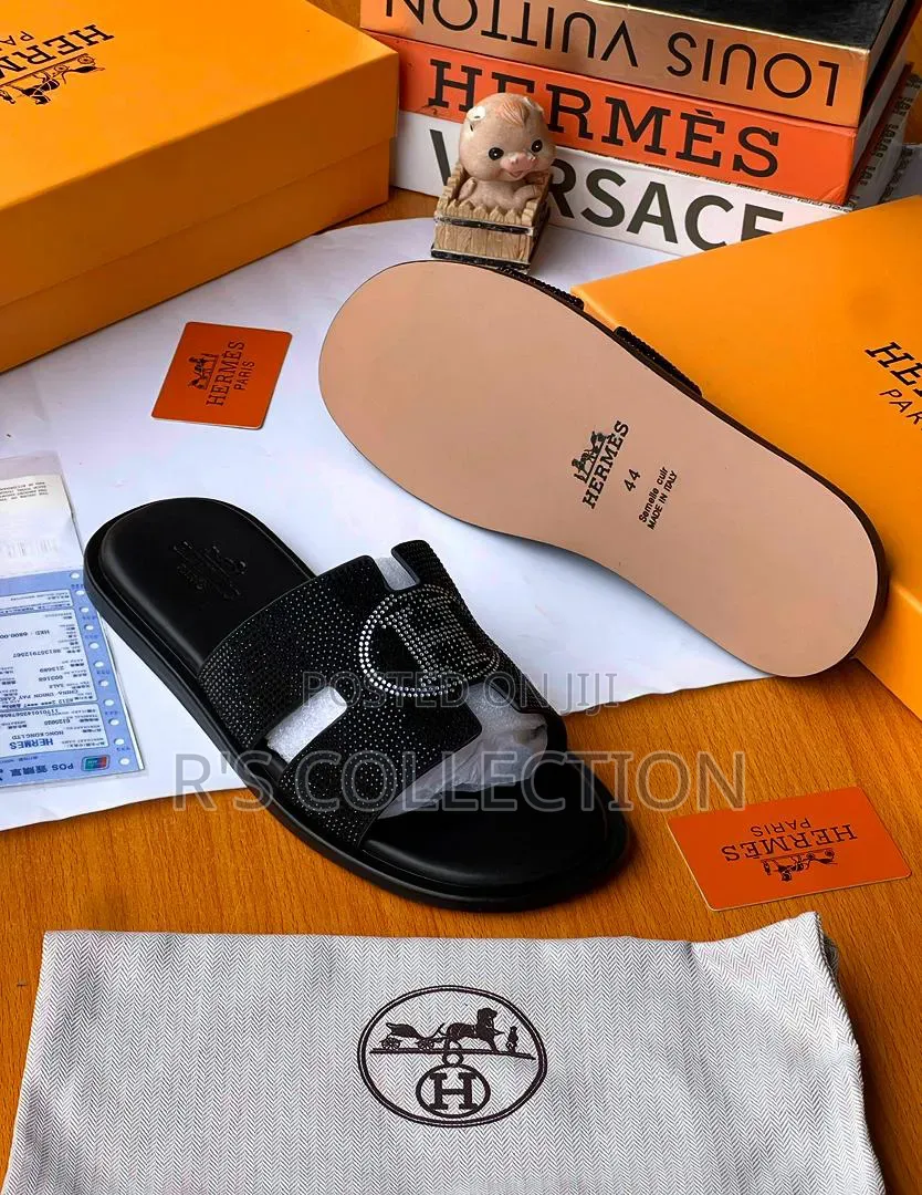 Original Italian Hermes Men's Slippers