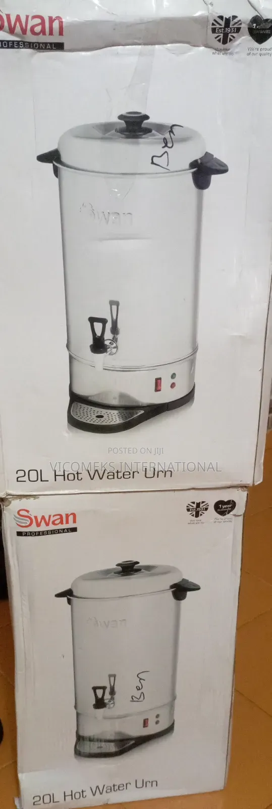 Swan 20l Tea Urn, Stainless Steel, Keep Hot Function, Drip-Tray