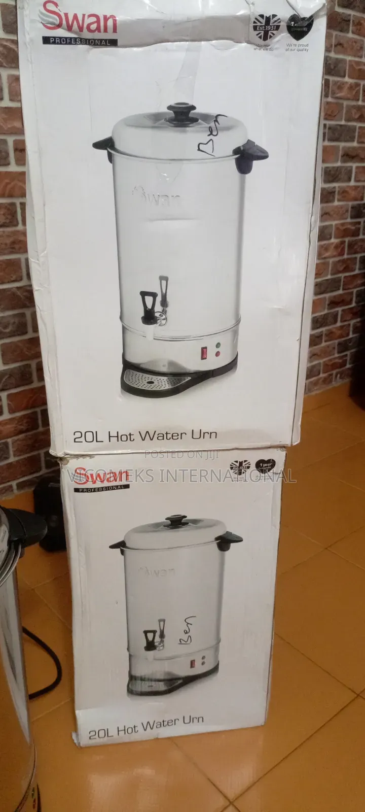 Swan 20l Tea Urn, Stainless Steel, Keep Hot Function, Drip-Tray