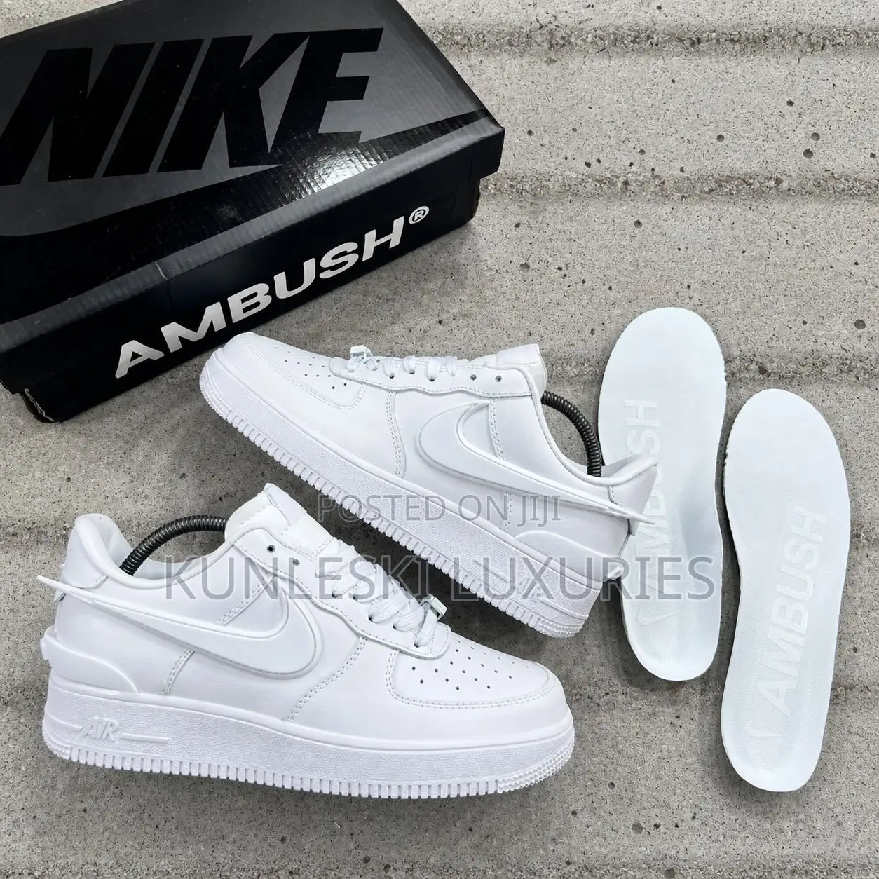 Original Ambush X Nike Air Force 1 Low Sp All White Sneakers