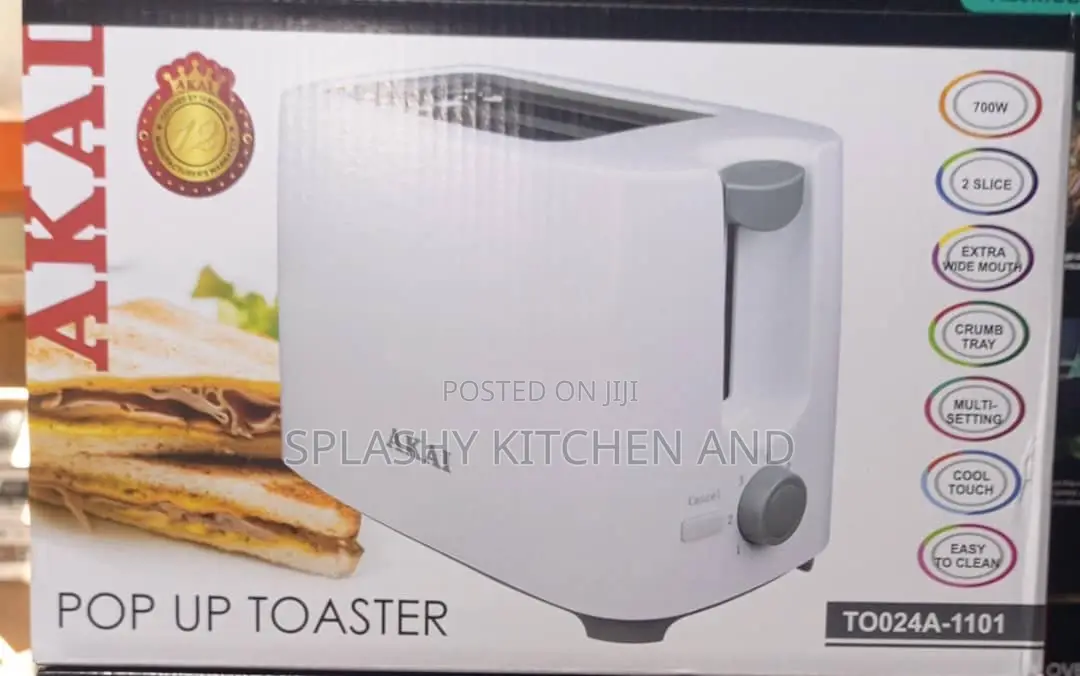 Akai 2 Slices Pop Up Toaster