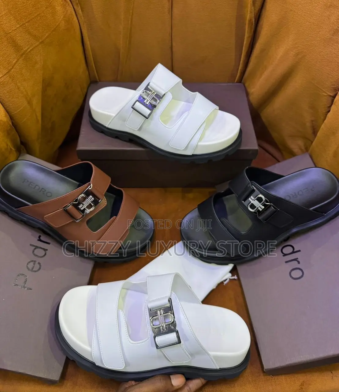 Pedro Chunky Quality Luxury Men Genuine Leather Pams