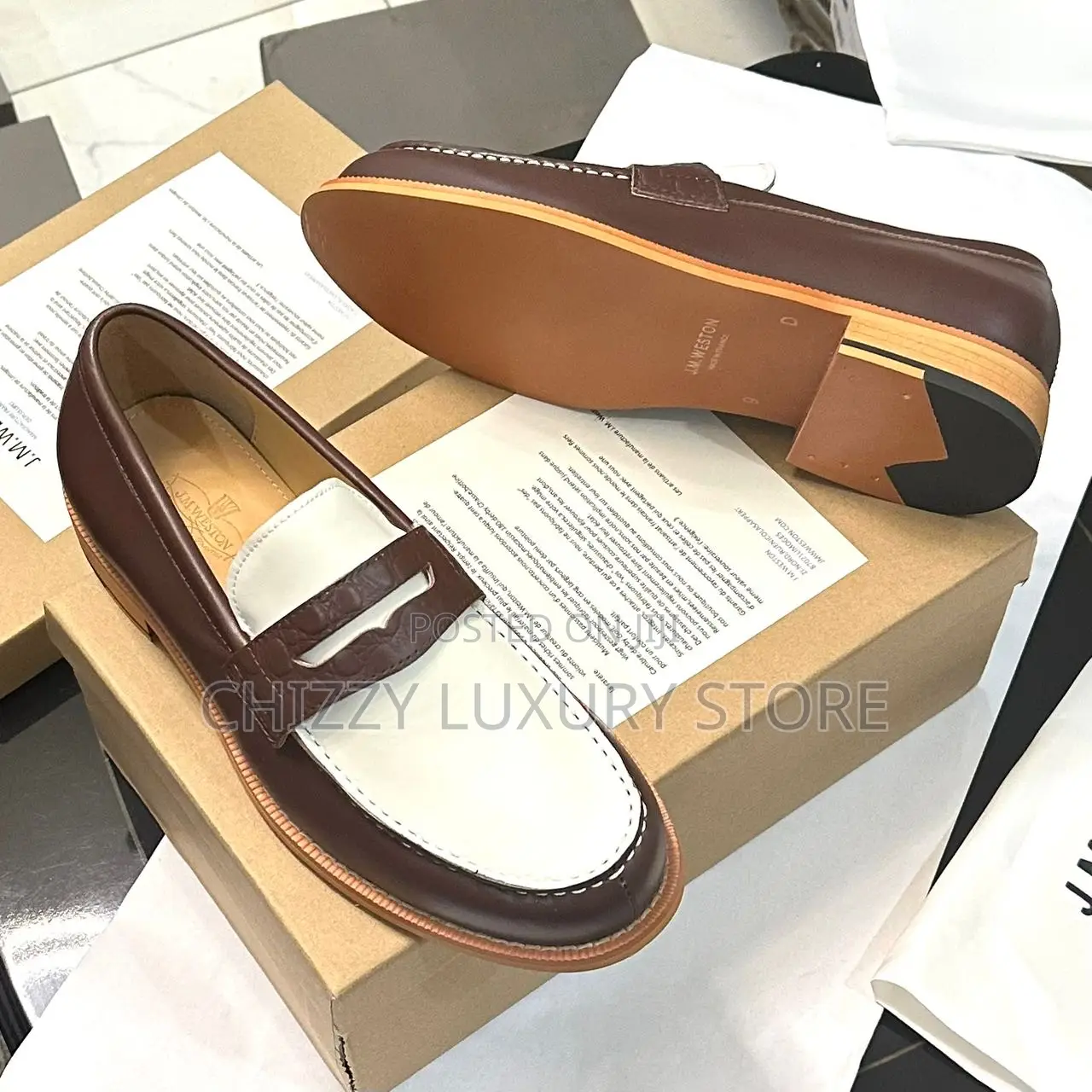 J.M Weston Quality Luxury Men Genuine Leather Cooperate Shoe