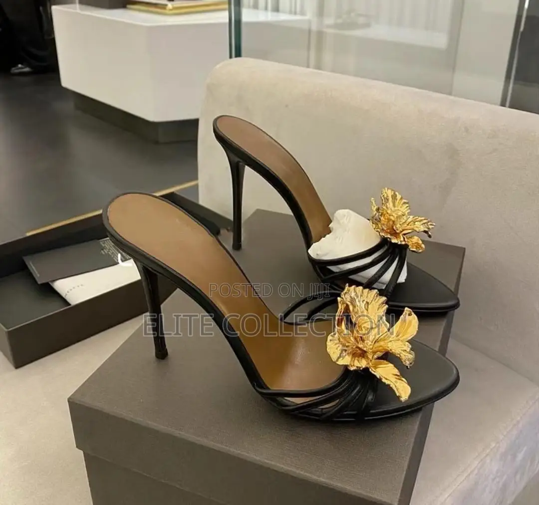Luxury Heels Colors Gold Anc Black Available in Sizes 37-41