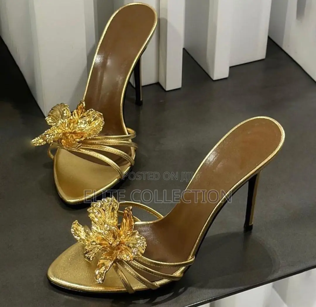 Luxury Heels Colors Gold Anc Black Available in Sizes 37-41