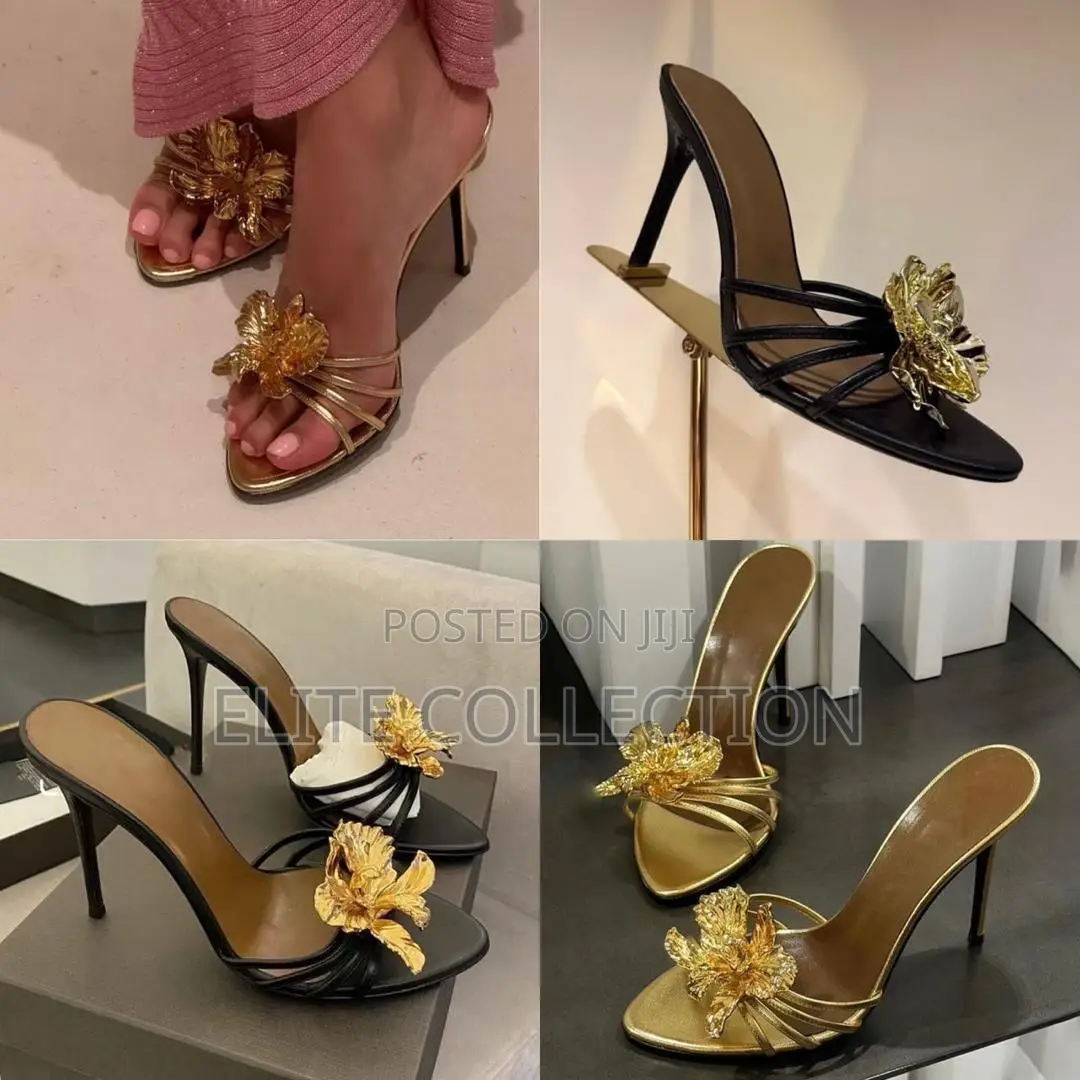 Luxury Heels Colors Gold Anc Black Available in Sizes 37-41