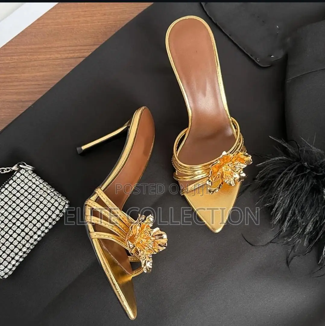 Luxury Heels Colors Gold Anc Black Available in Sizes 37-41
