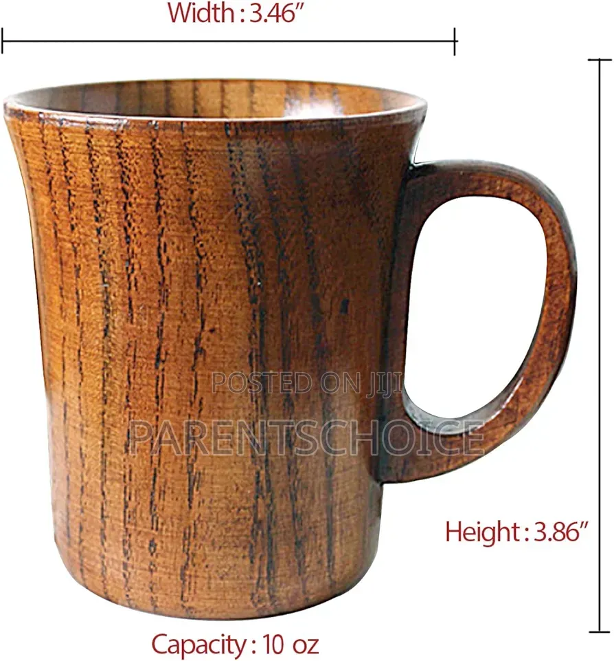 Wooden Coffee Beer Mugs - 300ml