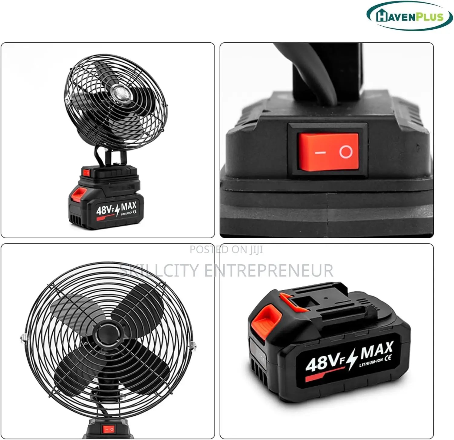 6 Inch Portable Fan 2 Speed High Power Outdoor Desktop