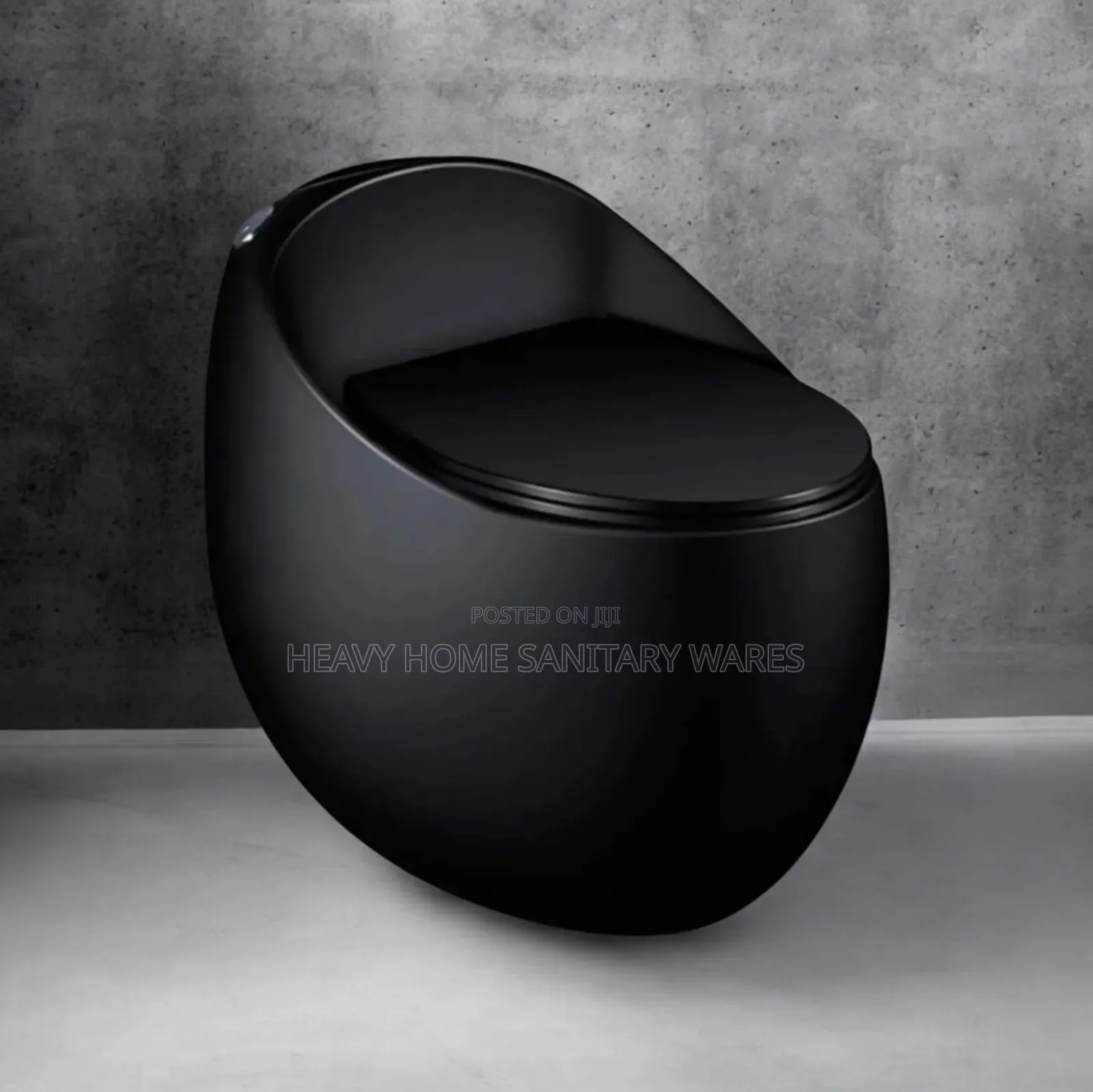 Dark Black Water Closet
