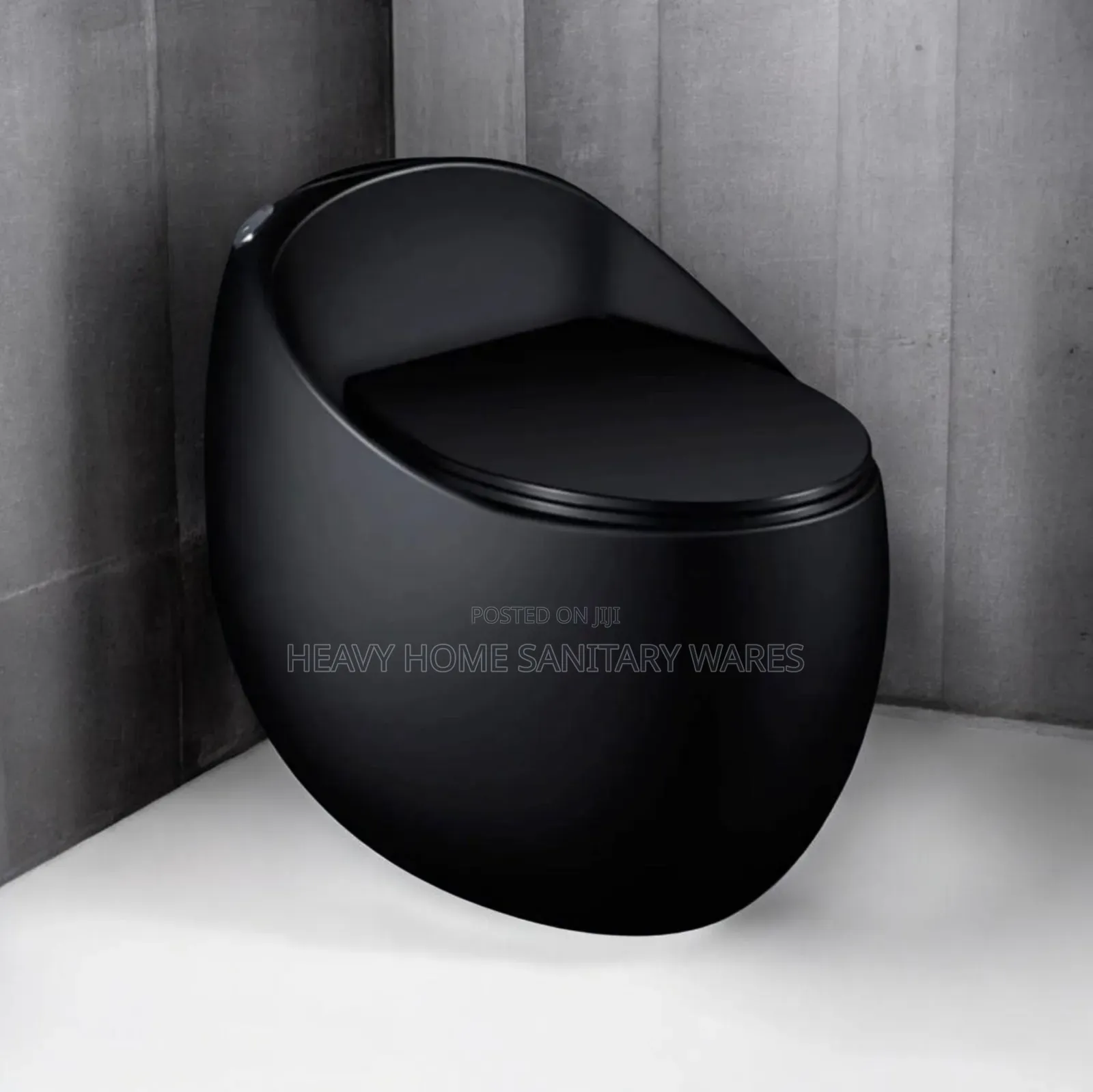 Dark Black Water Closet