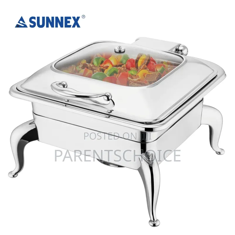 Sunnex 5.5l 2/3 Chafing Dish Fuel/Electric Heating Chafer