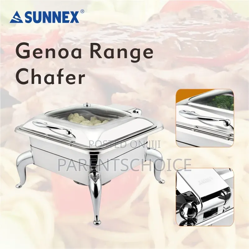 Sunnex 5.5l 2/3 Chafing Dish Fuel/Electric Heating Chafer