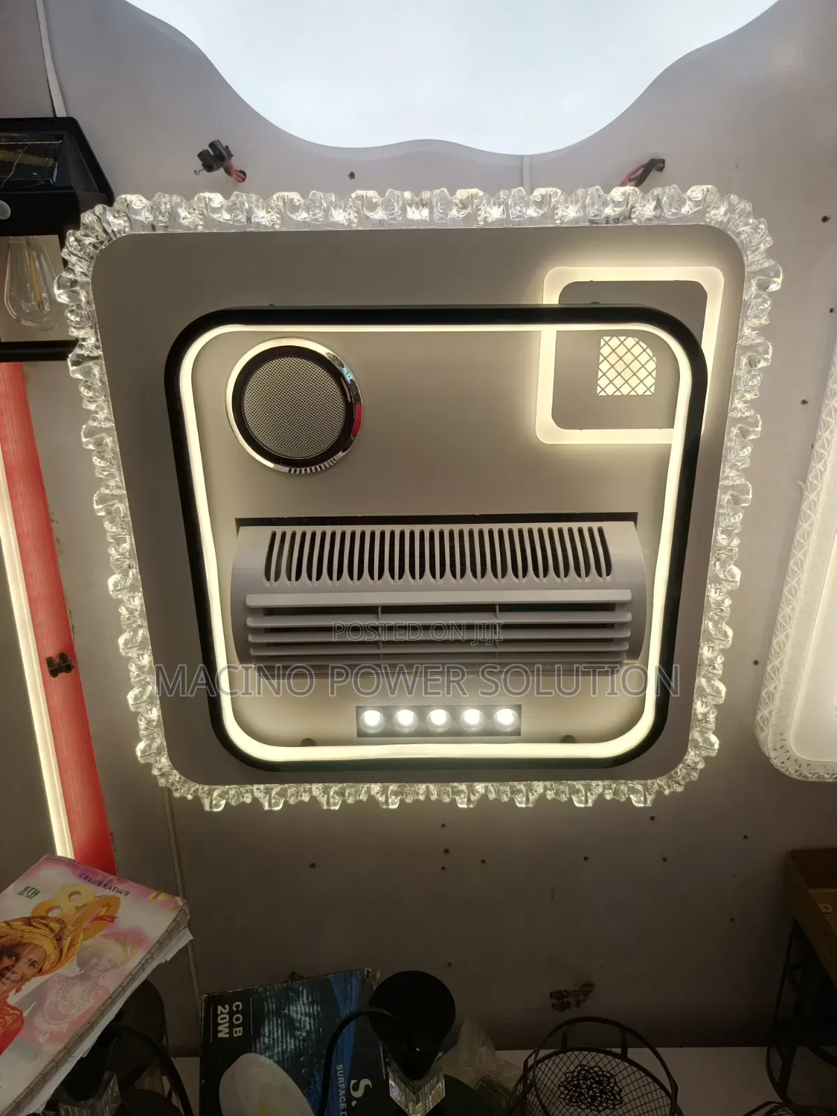 Ceiling Fitting Light With Vent and Bluetooth Speaker