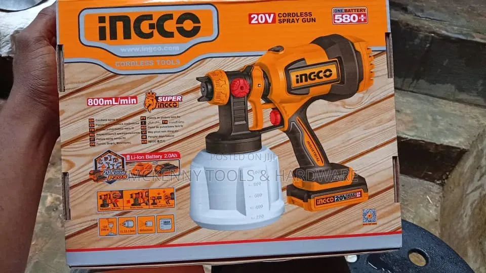 Ingco 20v Cordless Spray Gun, a Ingco 20v Cordless Spray Gun,