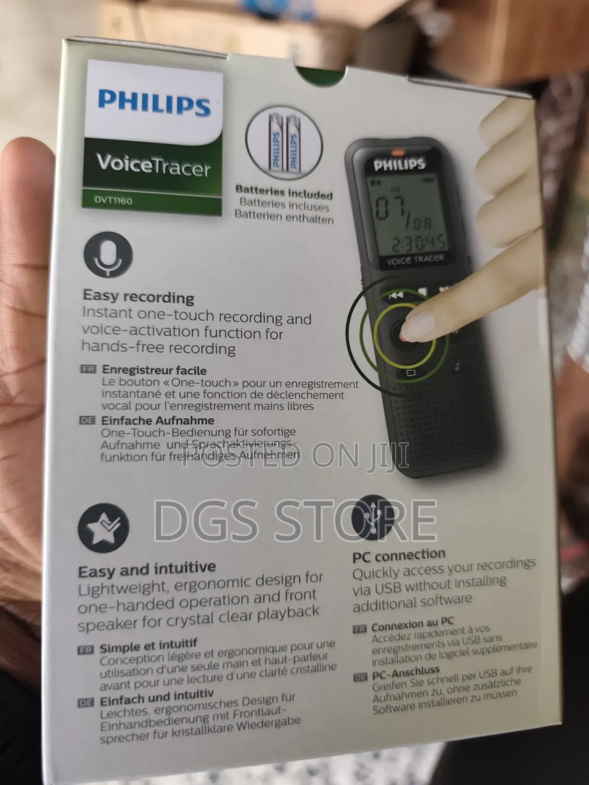 Philips Voice Tracer Audio Recorder Dvt1160