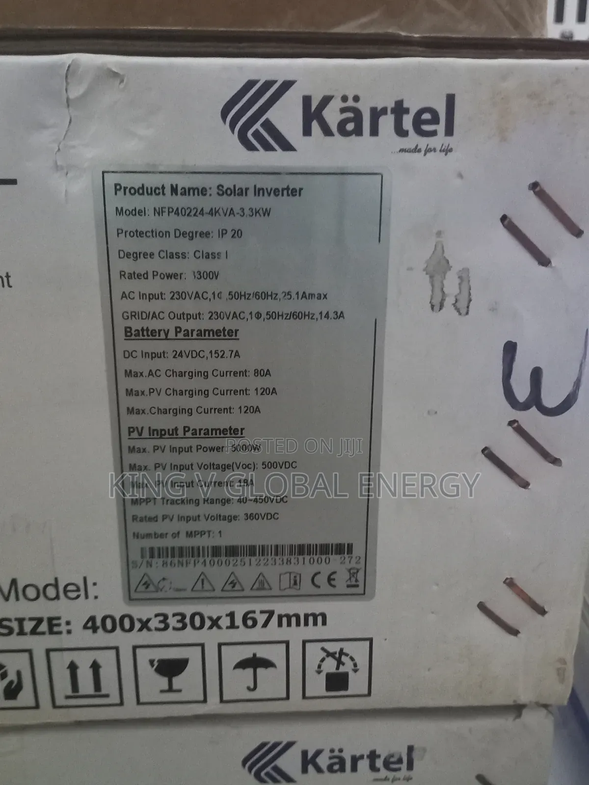 Kartel 4kva/24v Solar Hybrid Inverter