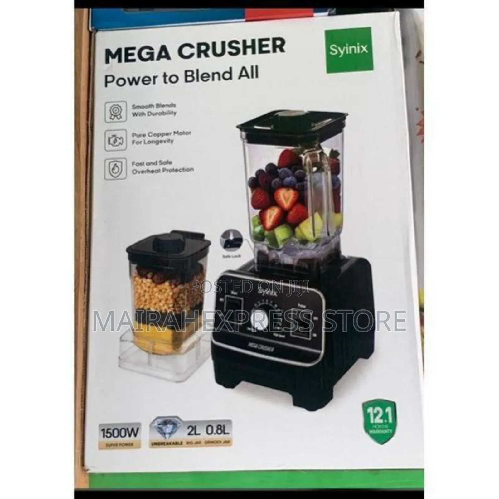 Synix Crusher 2in1 Blender (1500w) With Free Gift 2st7
