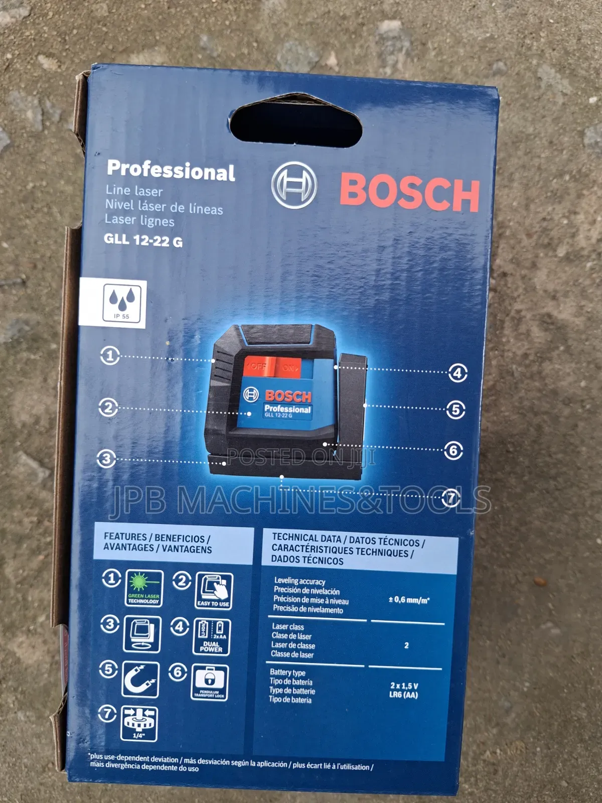 Horizontal and Vertical G Laser Level Bosch With Wall Mount GLL 12-22g
