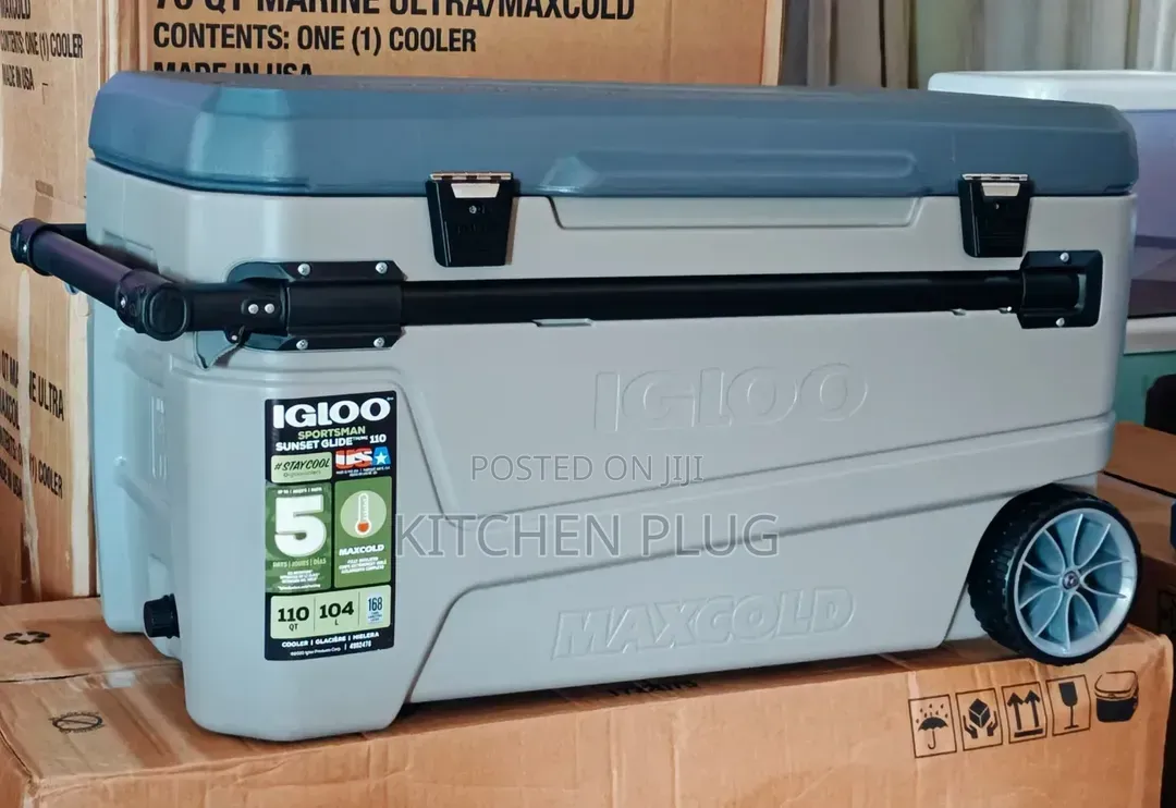 Igloo Maxcold 110qt Wheeled Cooler | Insulated Hard Shell Ice Chest