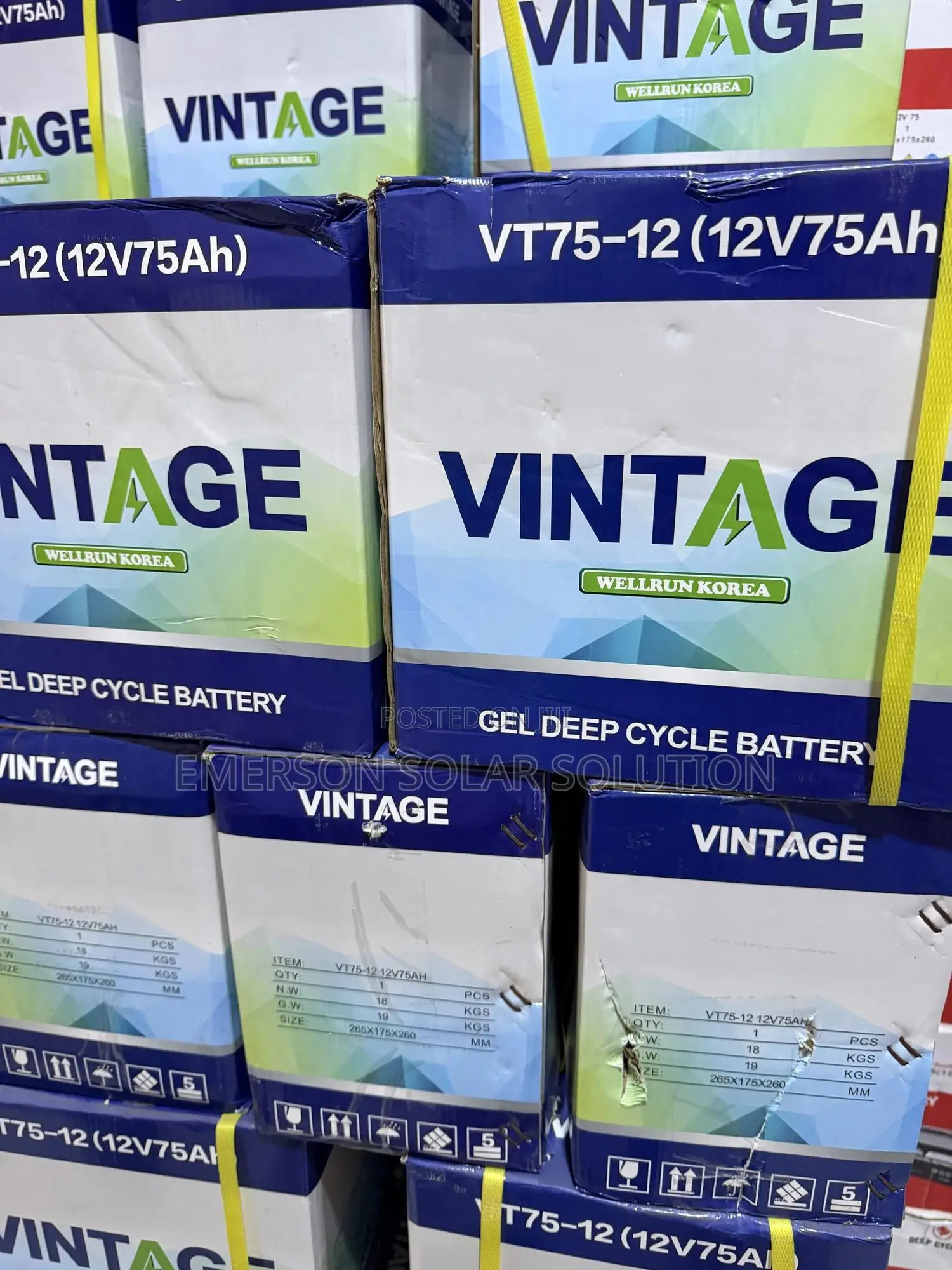 12v 74ah Vintage Gel Deep Cycle Battery