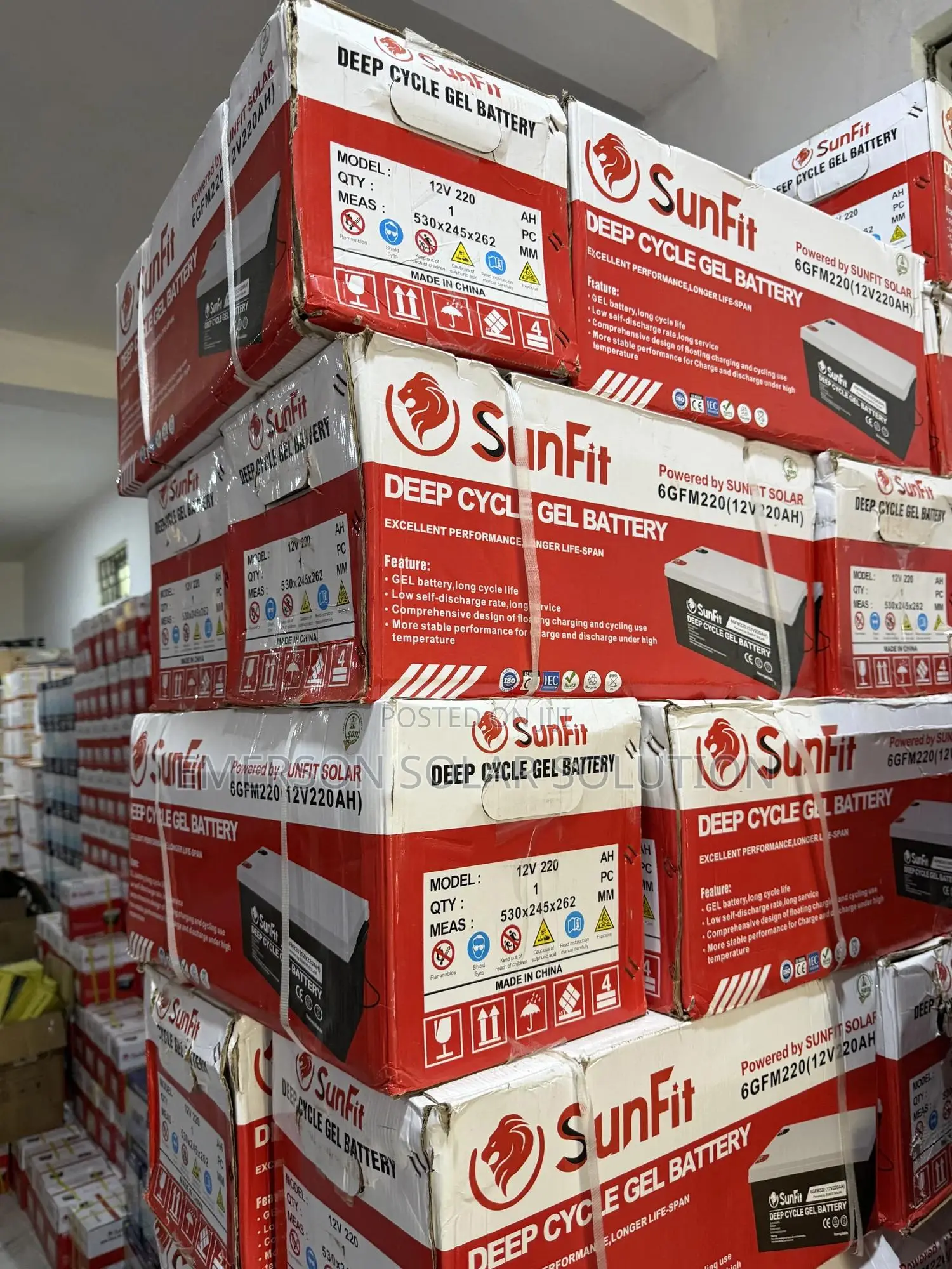 12v 220ah Sunfit Deep Cycle Gel Battery