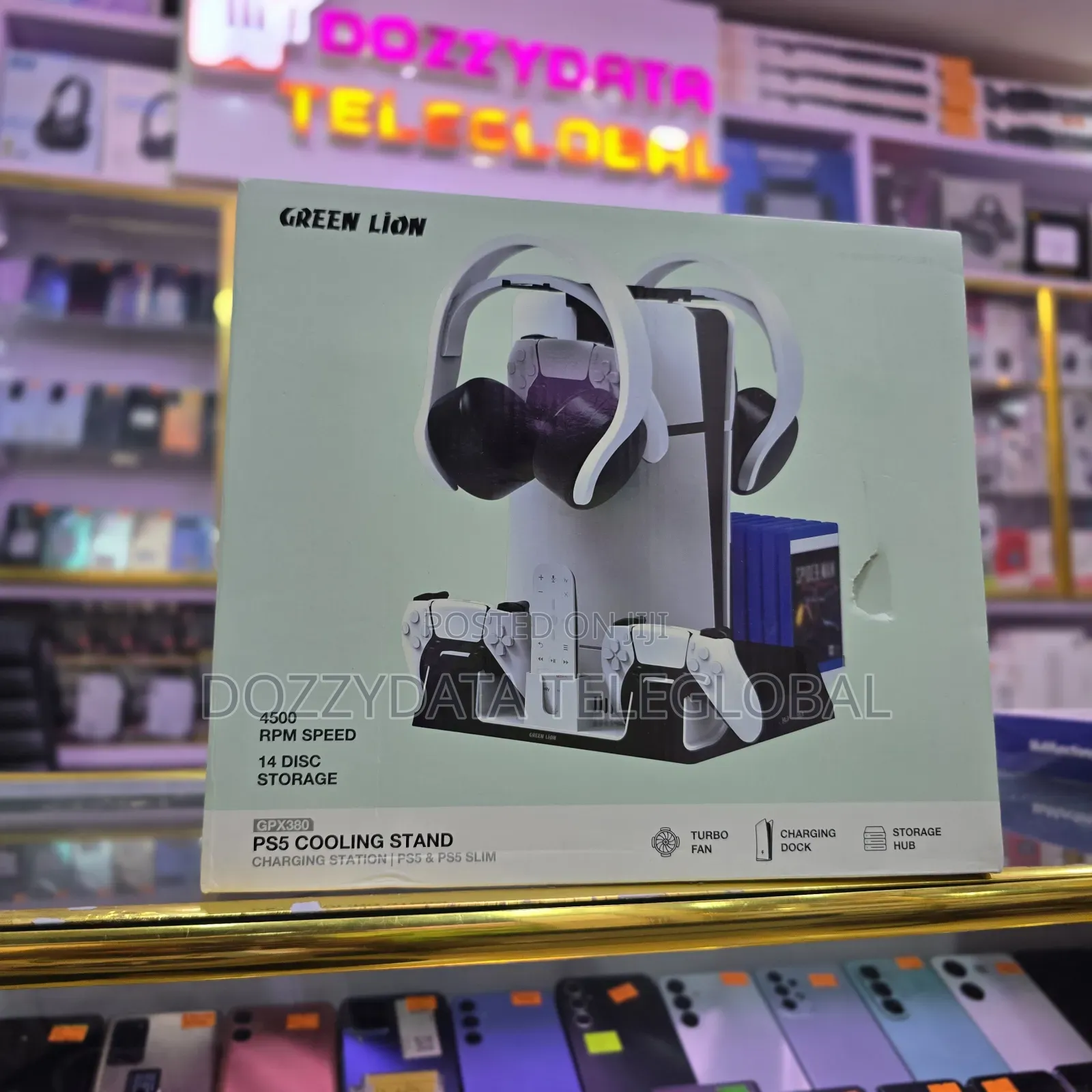 Green Lion Gpx380 Ps5 Cooling Stand and Charging Station