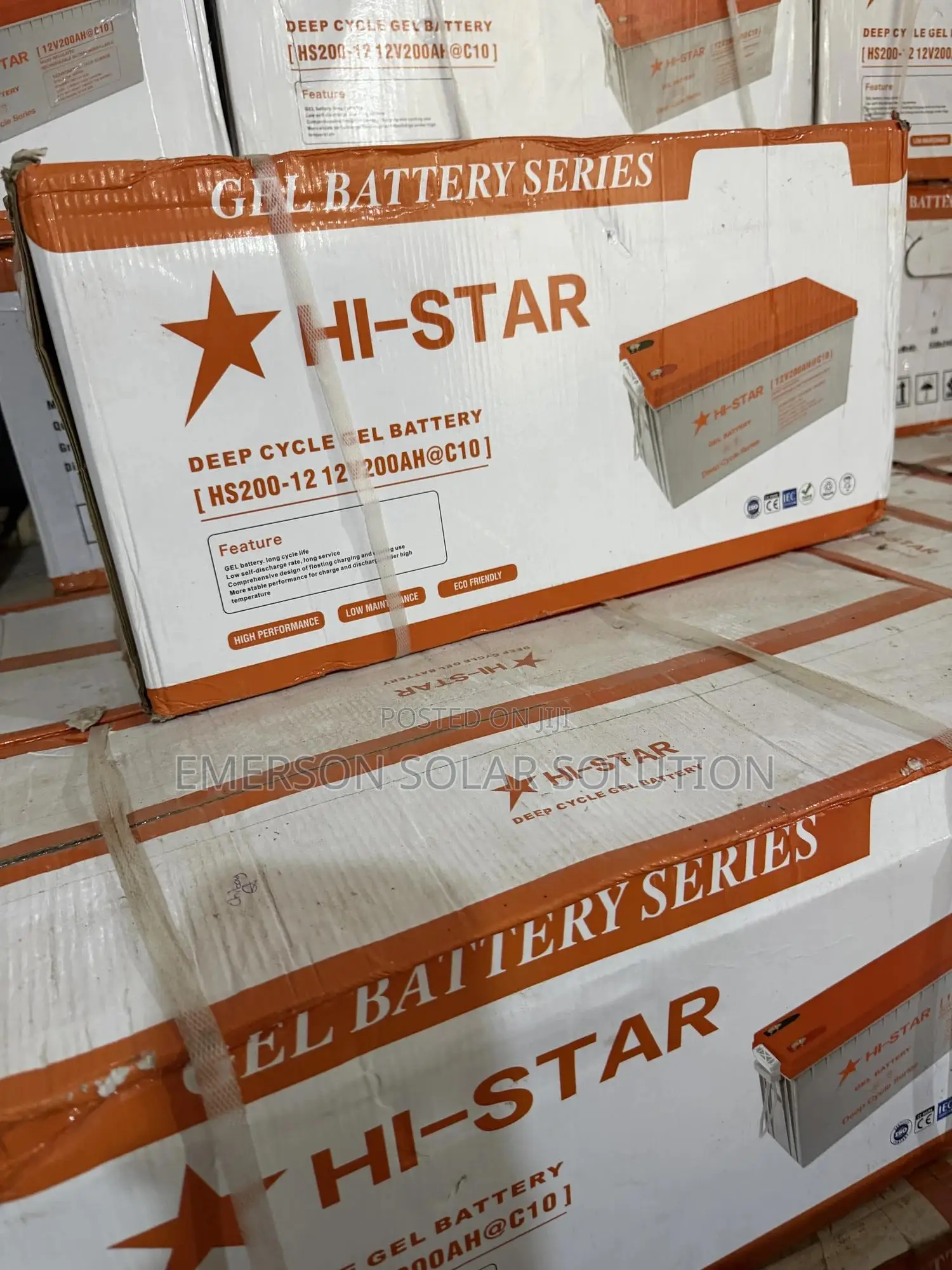 12v 200ah Hi-Star Deep Cycle Gel Battery