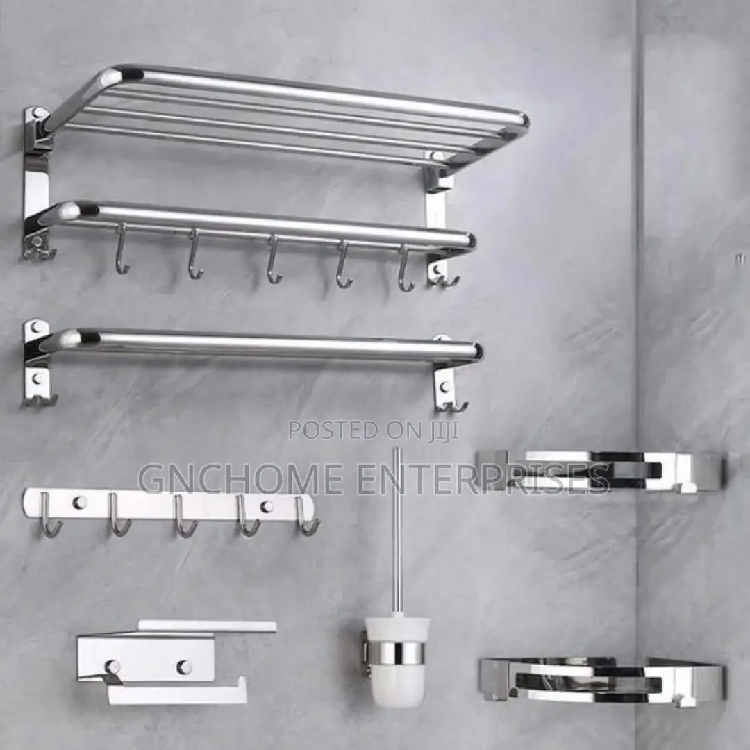 Crome Bathroom Toilet Hanger and Shelf