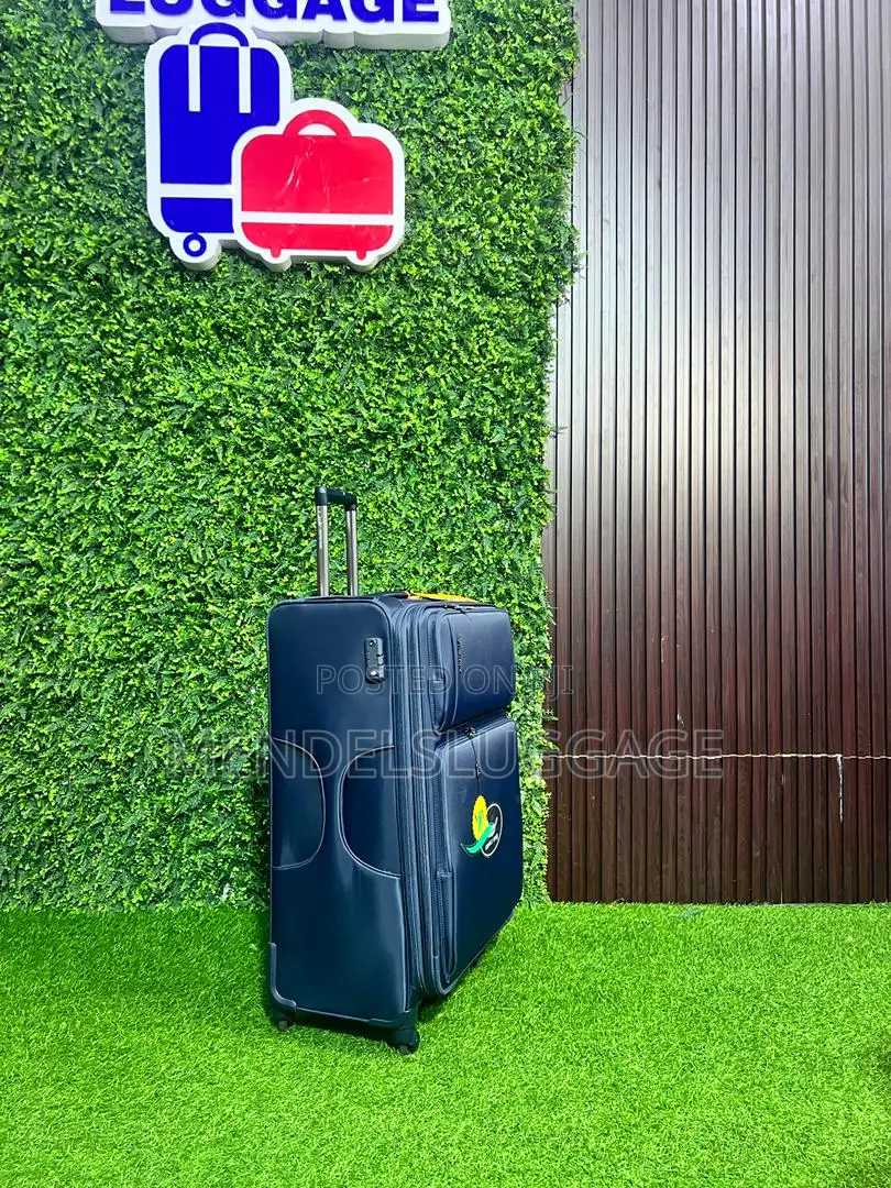 Durable Navy Blue Soft Shell Luggage Set