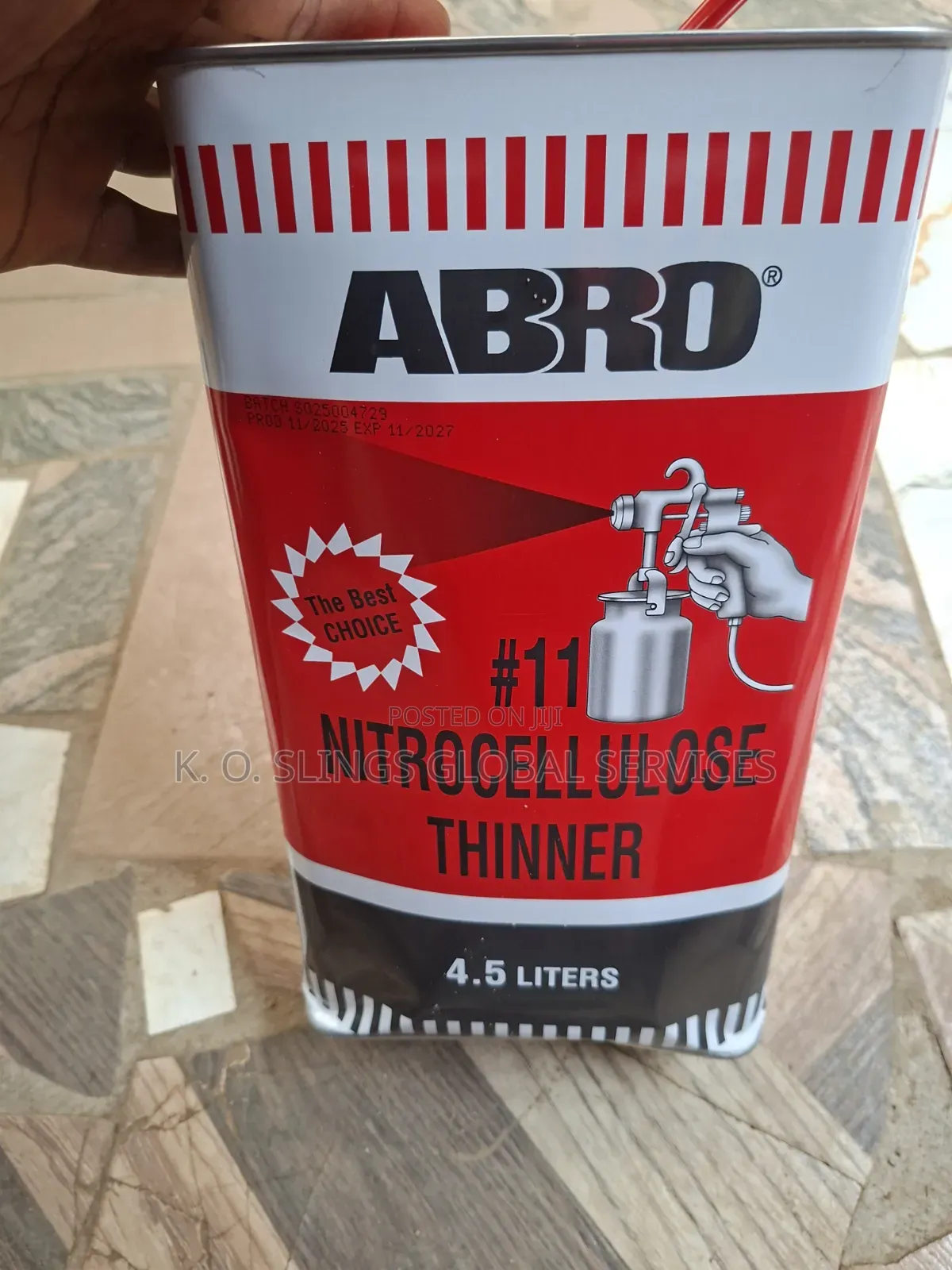 Abro Nitrocellulose Thinner 4.5 Liters