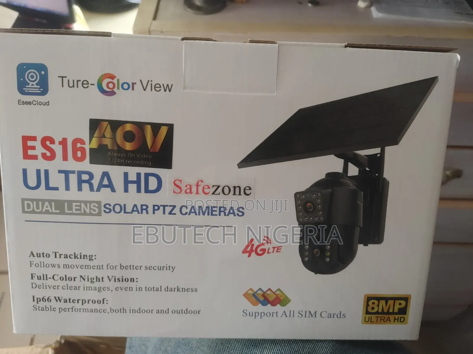 Eseecloud Sim Card 4g Dual Lens Solar PTZ Camera