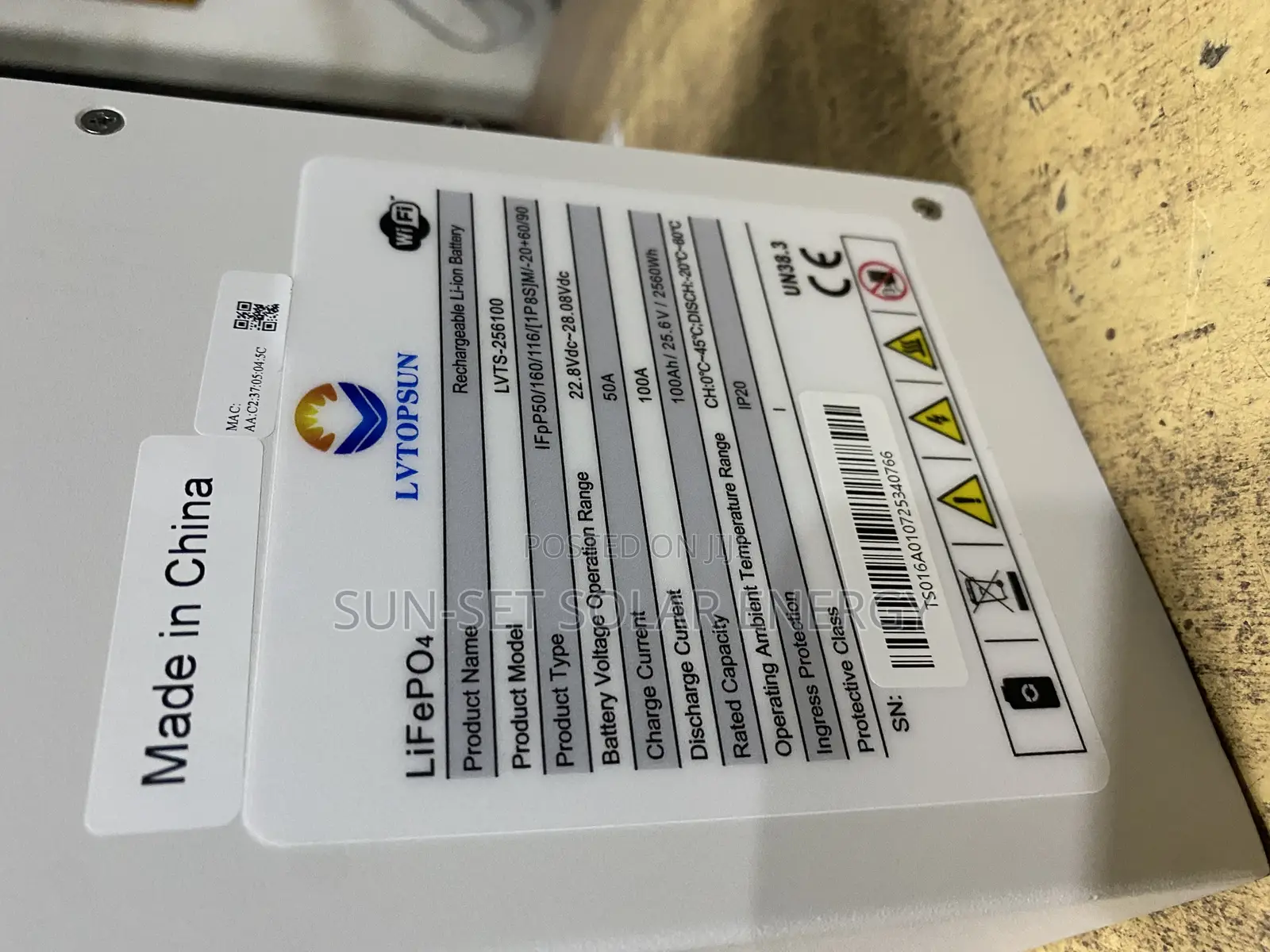 Lvtopsun 2.5kwh 24v 100ah Lithium Battery With 5yrs Warranty
