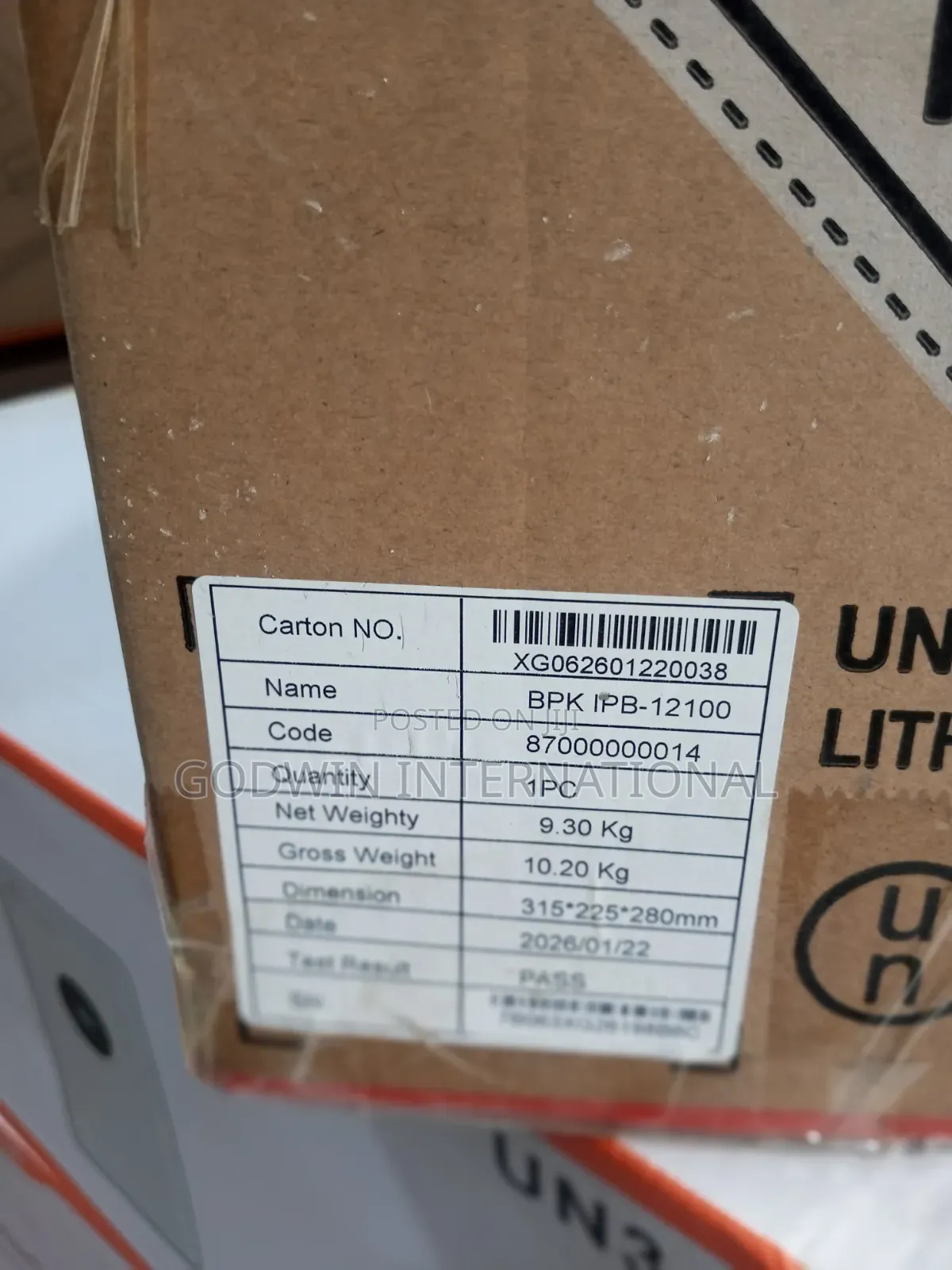 Itel Lithium Battery 12v 1000ahm