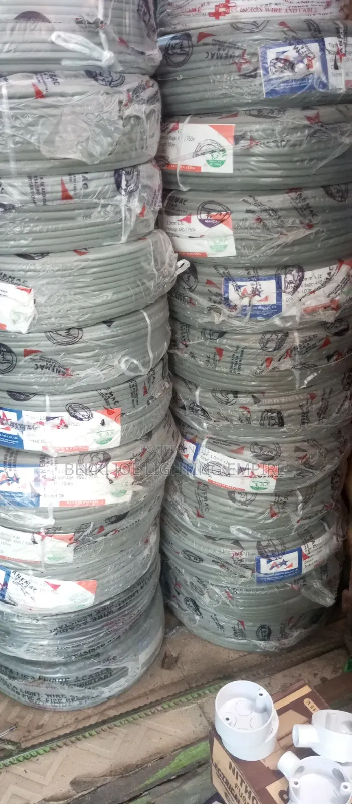 1mm 2core Full Gauge Original (Son) Approved Nigeria Anemec Cable