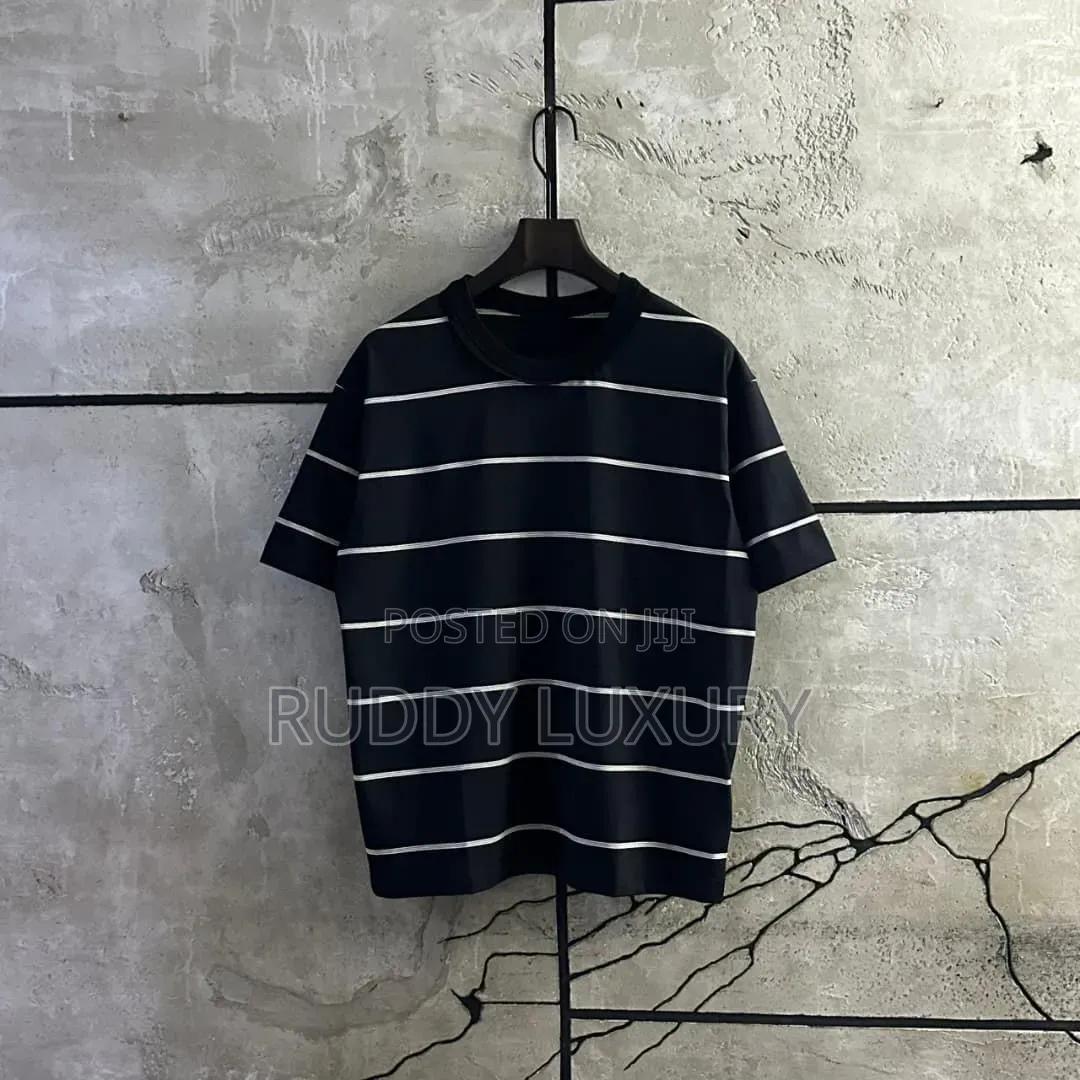 Premium Stripe Knit Polo Shirt