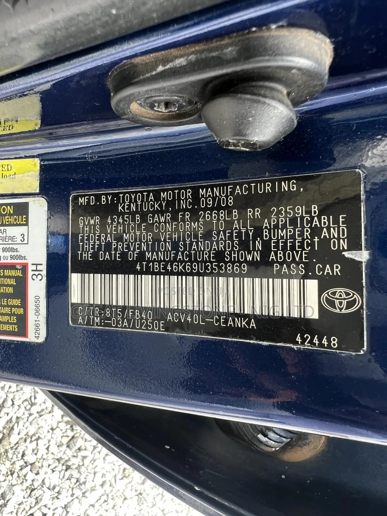 Toyota Camry XLE 4dr Sedan (2.4L 4cyl 5A) 2009 Blue
