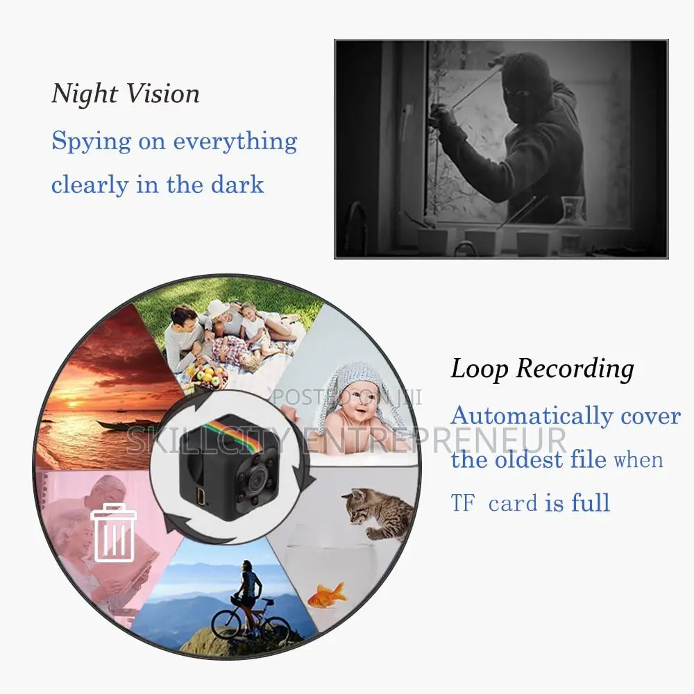 Sq11 Mini Camera 1080p Sports Dv DVR Night Vision Monitor