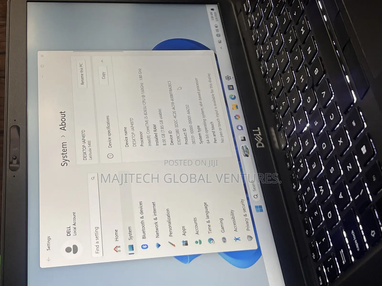 Laptop Dell Latitude 5400 8GB Intel Core i5 SSD 256GB