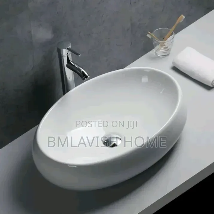 White Oval Counter Top Basin
