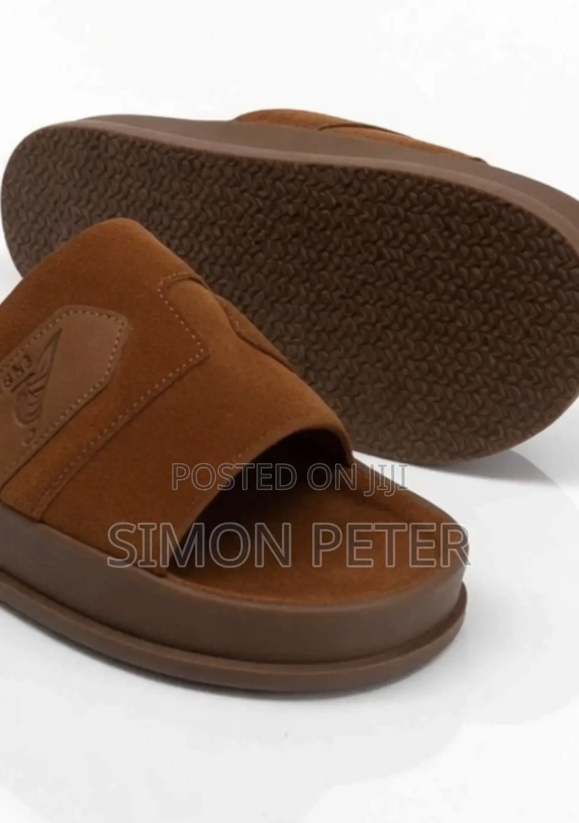 Classic Brown Suede Comfort Slides