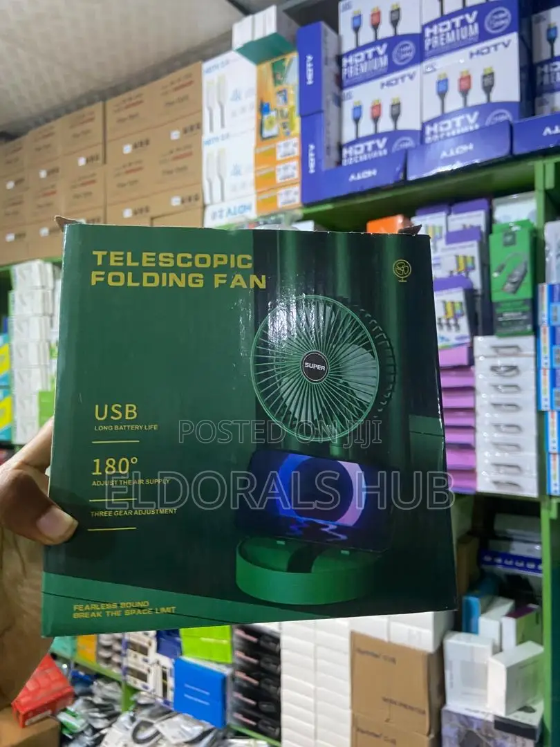 Portable Telescopic Folding Usb Rechargeable Fan