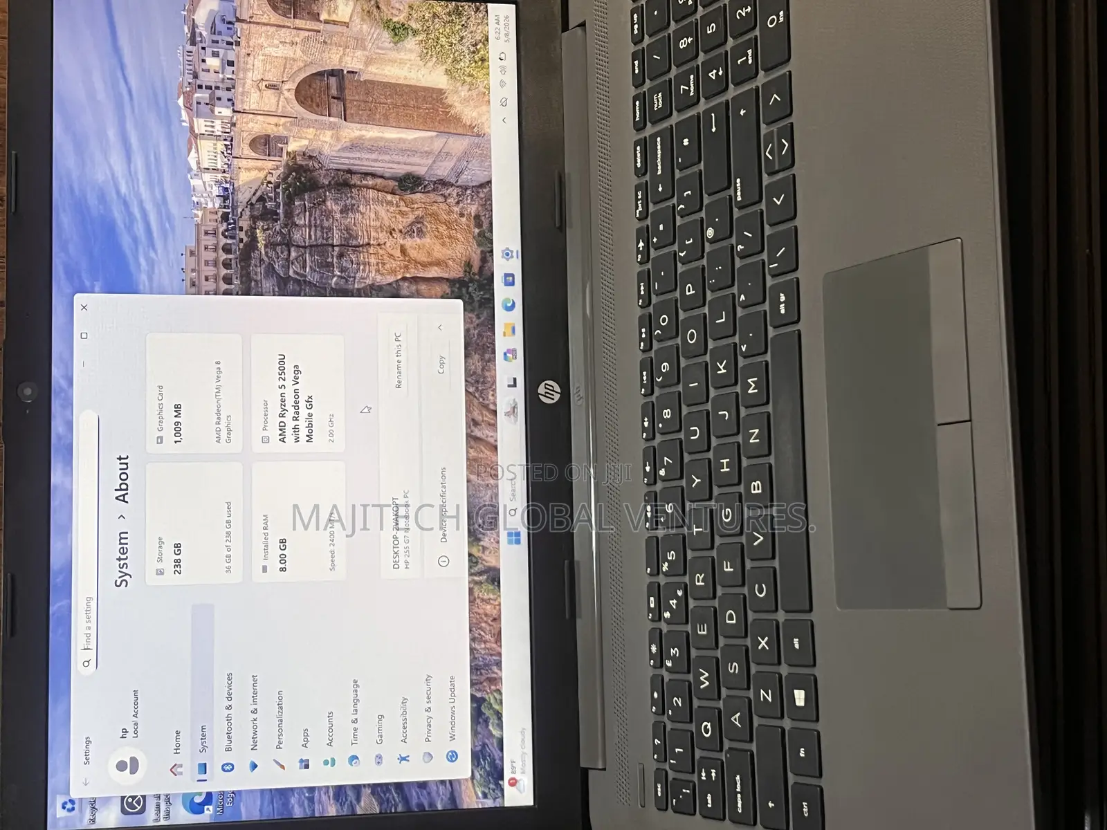 Laptop HP 255 8GB AMD Ryzen 5 SSD 256GB